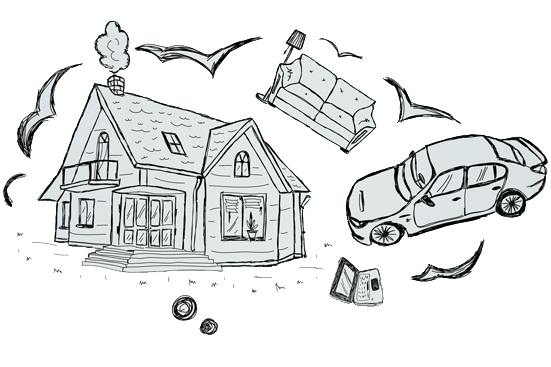 Image of a house and car